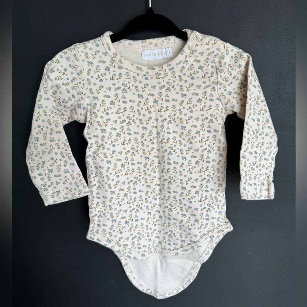 Jamie Kay blueberry ditsy space dark long sleeve bodysuit